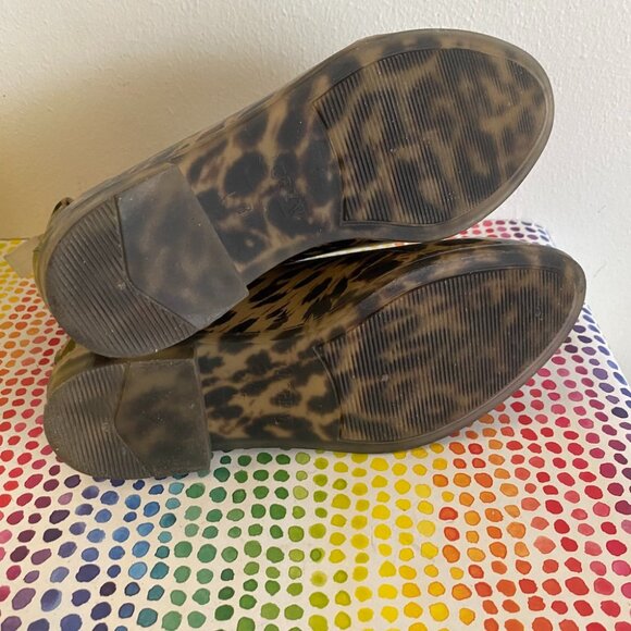 J CREW Leopard Rain Boots Ankle Boots Booties 7 - Picture 6 of 7